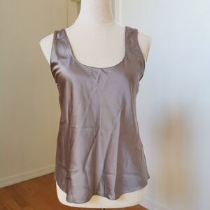 Abercrombie & Fitch satin Sleeveless cami - gray silver color